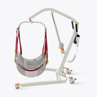 VOCIC AY05-A-WT-X Electric Transfer Hoyer Lift, 330 lbe Weight Capacity, 24.4"–38.2" Adjustable Base Width