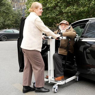 VOCIC AY06-2AH-A-ZX Electric Folding Transfer Lift, 330 lbs Weight Capacity, 5’-6’4" Patients Height Range
