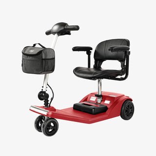 VOCIC D50 Flexible Lightweight Folding 4 Wheel Mobility Scooter, 265 lbs Weight Capacity, 15.5 Miles Per Charge