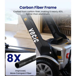 VOCIC D71 Ultra-lightweight Folding Travel Mobility Scooter, 330 lbs Weight Capacity, 12.5 Miles Per Charge