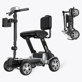 VOCIC D71 Ultra-lightweight Folding Travel Mobility Scooter, 330 lbs Weight Capacity, 12.5 Miles Per Charge