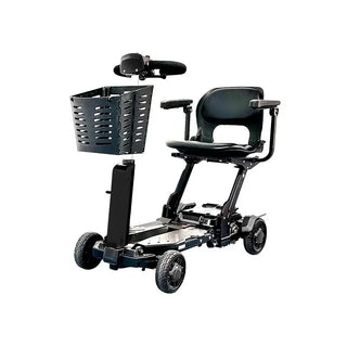 VOCIC D91 Fold-Go Revolutionary Foldable Mobility Scooter, 265 lbs Weight Capacity, 15.5 Miles Per Charge