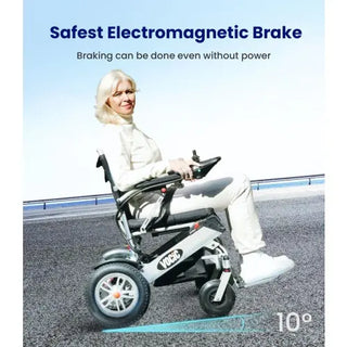 VOCIC V62-20AH-A Folding Airline Approved Power Wheelchair 20AH, 265 lbs Weight Capacity, 18.7'' Seat Width