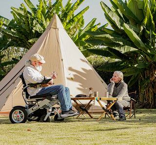 VOCIC V62-20AH-A Folding Airline Approved Power Wheelchair 20AH, 265 lbs Weight Capacity, 18.7'' Seat Width