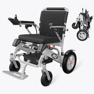 VOCIC V62-20AH-A Folding Airline Approved Power Wheelchair 20AH, 265 lbs Weight Capacity, 18.7'' Seat Width