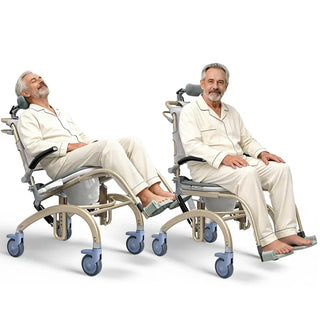 VOCIC XZY08-A Reclining Shower Chair, 300 lbs Weight Capacity, 42.5"–47.4" Overall Height