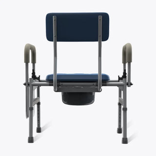 VOCIC YR11-A-BL-X Drop Arm Bedside Commode Chair, 400 lbs Weight Capacity, 17.7"–22.6" Seat Height