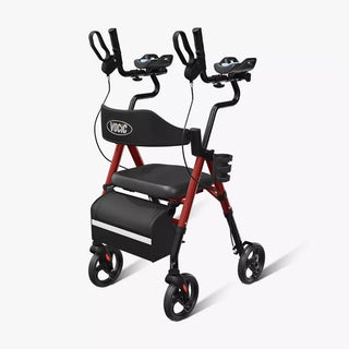 VOCIC Z22 Upright Rollator with Adjustable Armrests, 300 lbs Weight Capacity, 12.2"×13.8" Seat Size