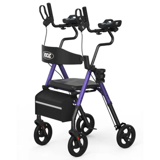 VOCIC Z22 Upright Rollator with Adjustable Armrests, 300 lbs Weight Capacity, 12.2"×13.8" Seat Size