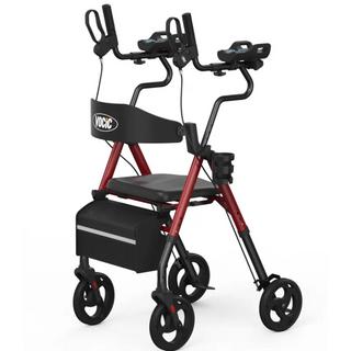 VOCIC Z22 Upright Rollator with Adjustable Armrests, 300 lbs Weight Capacity, 12.2"×13.8" Seat Size
