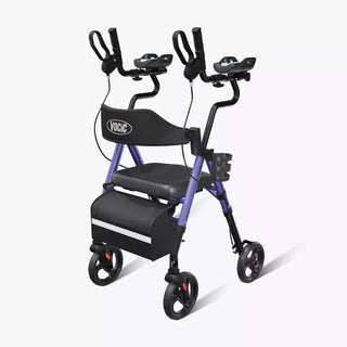 VOCIC Z22 Upright Rollator with Adjustable Armrests, 300 lbs Weight Capacity, 12.2"×13.8" Seat Size