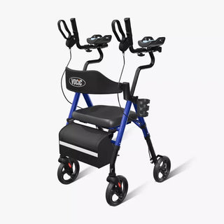 VOCIC Z22 Upright Rollator with Adjustable Armrests, 300 lbs Weight Capacity, 12.2"×13.8" Seat Size