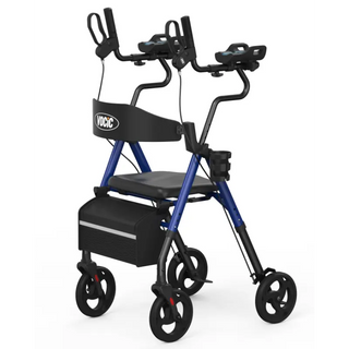 VOCIC Z22 Upright Rollator with Adjustable Armrests, 300 lbs Weight Capacity, 12.2"×13.8" Seat Size