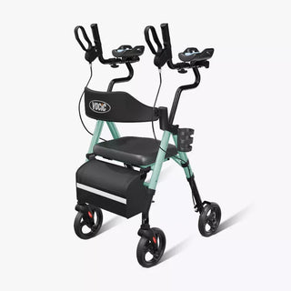 VOCIC Z22 Upright Rollator with Adjustable Armrests, 300 lbs Weight Capacity, 12.2"×13.8" Seat Size