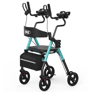 VOCIC Z22 Upright Rollator with Adjustable Armrests, 300 lbs Weight Capacity, 12.2"×13.8" Seat Size