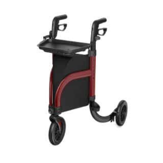 VOCIC Z25-PRO-A-PP 3-Wheel Aluminum Alloy Walker with Tray, 300 lbs Weight Capacity, 32.8"–37.8" Handle Height