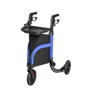 VOCIC Z25-PRO-A-PP 3-Wheel Aluminum Alloy Walker with Tray, 300 lbs Weight Capacity, 32.8"–37.8" Handle Height
