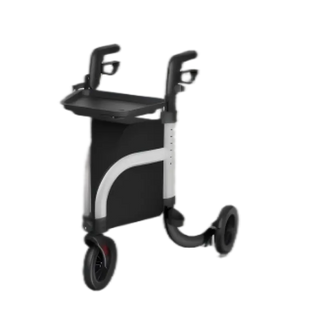 VOCIC Z25-PRO-A-PP 3-Wheel Aluminum Alloy Walker with Tray, 300 lbs Weight Capacity, 32.8"–37.8" Handle Height
