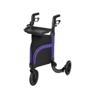VOCIC Z25-PRO-A-PP 3-Wheel Aluminum Alloy Walker with Tray, 300 lbs Weight Capacity, 32.8"–37.8" Handle Height