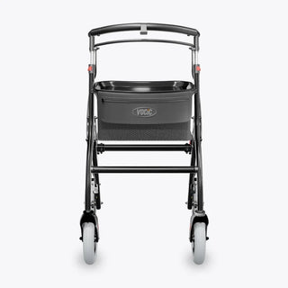 VOCIC Z32 Foldable Narrow Rollator for Small Spaces without Seat, 242 lbs Weight Capacity, 35.4"-40.4" Handle Height