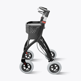 VOCIC Z32 Foldable Narrow Rollator for Small Spaces without Seat, 242 lbs Weight Capacity, 35.4"-40.4" Handle Height