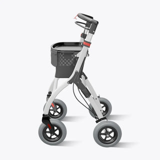 VOCIC Z32 Foldable Narrow Rollator for Small Spaces without Seat, 242 lbs Weight Capacity, 35.4"-40.4" Handle Height