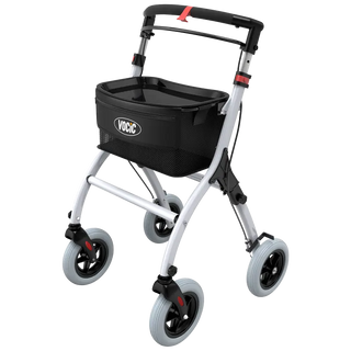 VOCIC Z32 Foldable Narrow Rollator for Small Spaces without Seat, 242 lbs Weight Capacity, 35.4"-40.4" Handle Height