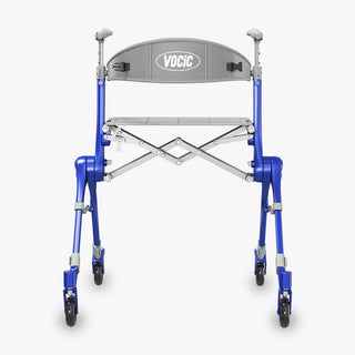 VOCIC Z35 PackGo Foldable Lightweight Rollator Walker, 300 lbs Weight Capacity, 17.52" Seat Width, Black, Red Or Blue