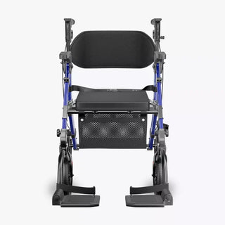 VOCIC Z51 All Terrain Shift Combo 2 In 1 Rollator - Transport Chair Walker, 300 lbs we,ght Capacity, 33.5"-39.6" Handle Height