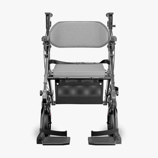 VOCIC Z51 All Terrain Shift Combo 2 In 1 Rollator - Transport Chair Walker, 300 lbs we,ght Capacity, 33.5"-39.6" Handle Height