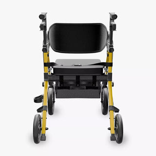 VOCIC Z51 All Terrain Shift Combo 2 In 1 Rollator - Transport Chair Walker, 300 lbs we,ght Capacity, 33.5"-39.6" Handle Height