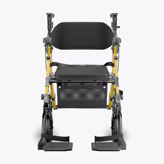VOCIC Z51 All Terrain Shift Combo 2 In 1 Rollator - Transport Chair Walker, 300 lbs we,ght Capacity, 33.5"-39.6" Handle Height