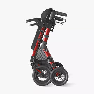 VOCIC Z51 All Terrain Shift Combo 2 In 1 Rollator - Transport Chair Walker, 300 lbs we,ght Capacity, 33.5"-39.6" Handle Height
