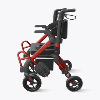 VOCIC Z55 Folding Versatile 2-in-1 Rollator Walker, 330 lbs Weight Capacity, 32"-38" Handle Height