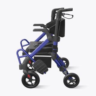 VOCIC Z55 Folding Versatile 2-in-1 Rollator Walker, 330 lbs Weight Capacity, 32"-38" Handle Height