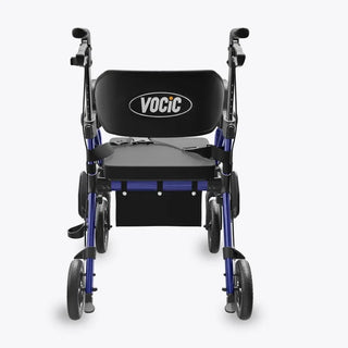 VOCIC Z55 Folding Versatile 2-in-1 Rollator Walker, 330 lbs Weight Capacity, 32"-38" Handle Height
