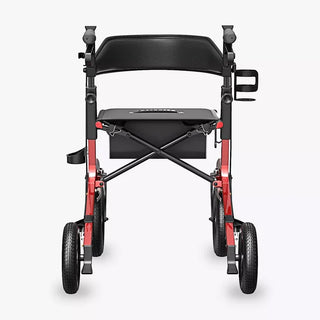 VOCIC Z57 Folding Outdoor Rollator with 12" All Terrain Big Wheels, 300 lbs Weight Capacity, 36"-42" Handle Height