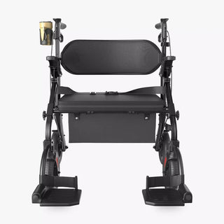 VOCIC Z59 Bariatric 2 In 1 Rollator-Transport Chair Walker, 400 lbs Weight Capacity, 35.4"-41,3" Handle Height