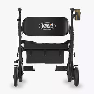 VOCIC Z59 Bariatric 2 In 1 Rollator-Transport Chair Walker, 400 lbs Weight Capacity, 35.4"-41,3" Handle Height