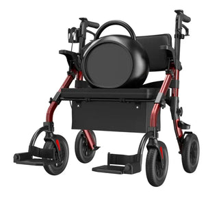 VOCIC Z59 Bariatric 2 In 1 Rollator-Transport Chair Walker, 400 lbs Weight Capacity, 35.4"-41,3" Handle Height