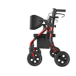 VOCIC Z59 Bariatric 2 In 1 Rollator-Transport Chair Walker, 400 lbs Weight Capacity, 35.4"-41,3" Handle Height