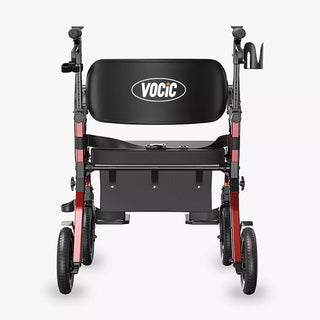 VOCIC Z59 Bariatric 2 In 1 Rollator-Transport Chair Walker, 400 lbs Weight Capacity, 35.4"-41,3" Handle Height