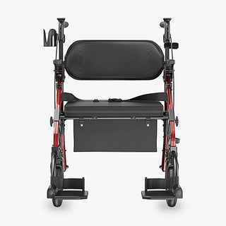VOCIC Z59 Bariatric 2 In 1 Rollator-Transport Chair Walker, 400 lbs Weight Capacity, 35.4"-41,3" Handle Height