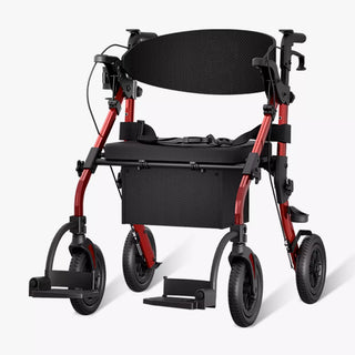 VOCIC Z59 Bariatric 2 In 1 Rollator-Transport Chair Walker, 400 lbs Weight Capacity, 35.4"-41,3" Handle Height