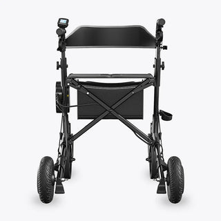 VOCIC Z73-A-BK-X Electric Foldable Rolling Walker, 300 lbs Weight Capacity, 17.5" Seat