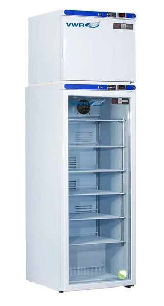 VWR  76580-178 Plus Series Glass Door Laboratory Refrigerator and Freezer Combo Unit Digital Display, 12 cu. ft.