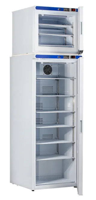 VWR  76580-178 Plus Series Glass Door Laboratory Refrigerator and Freezer Combo Unit Digital Display, 12 cu. ft.