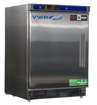 VWR HCUCBI0404SSLH Plus Series Built-In Undercounter Laboratory Refrigerator, Stainless Steel Door, Left Hinged, 4.5 cu. ft.