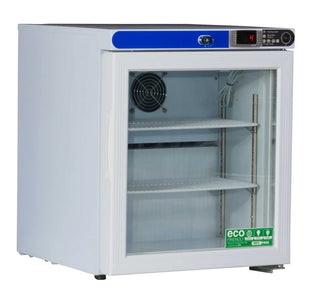 VWR HCUCFS0104G Plus Series Freestanding Countertop Laboratory Refrigerator, Glass Door, 1 cu. ft.