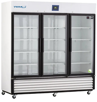 VWR VWR-HC-72 Plus Series Glass Door Specialty Laboratory Refrigerator Digital Display and Alarms, 72 cu. ft.